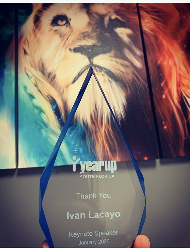 TheIvanLacayo's tweet image. @yearupsouthfl @polocoronado Lacey, Victoria and their entire leadership team. Thank You for the gift ❤️ #extremeexecution #2020Vision #opportunitydivide