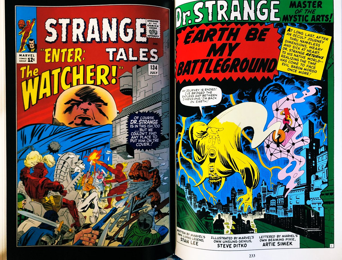 I love the choice Ditko made to have Doctor Strange be fully upside down as he comes careening wildly back to Earth’s dimension. 🔥
#StrangeTales #SteveDitko
