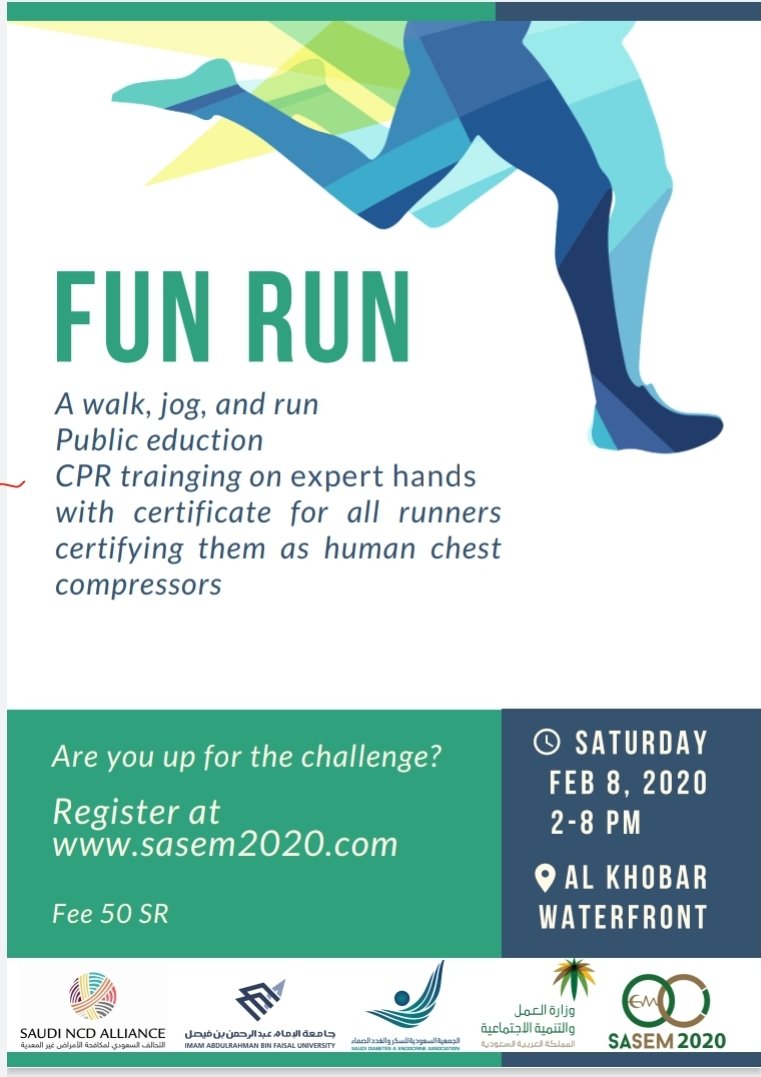 alhelail's tweet image. #Fun_Run
#SASEM2020 
@sasem2020 
🚶‍♂️🚶‍♀️🏃‍♂️🏃‍♀️
#MakeEmHappen