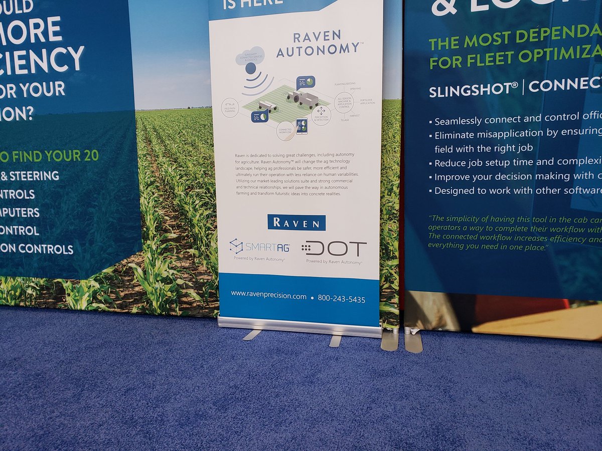 S_Buchta's tweet photo. #IPFS2020 has 🇺🇸🇨🇦 trade and investment examples all over the place. #Agtech galore. FarmersEdge will take 8️⃣ pics 🛰 at day of your land. Raven's DOT has autonomous🤖🚜 tractor. #AgPartners #USMCA 📃 ✍ https://t.co/CLgSGObfsT