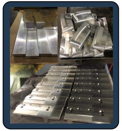 form_tech's tweet photo. Aluminum blocks are ready for milling. Finished product shown with laser cut holes. Scattered remnants.
#formtech #medhat #cncmaching #machineshop #machineshop #Machinist #machinelife #machining #metal #aluminum #precisionmachining #cnc #metalwork https://t.co/Ua5tWppdo1