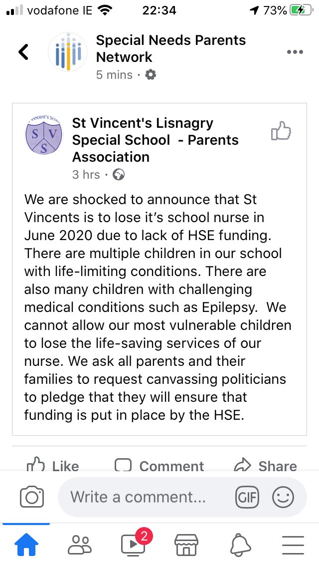 So 20mil bailout for FAI but children with life limiting conditions set to loose their nurse which prevents them attending school. Ireland’s priorities! 😢 <a href="/HSELive/">HSE Ireland</a> <a href="/SimonHarrisTD/">Simon Harris TD</a> <a href="/LeoVaradkar/">Leo Varadkar</a> <a href="/DCAWarriors/">DCA Warriors</a>