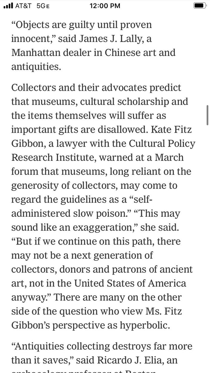 So, yeah, don’t buy antiquities without paperwork! You’re either getting looted objects or fakes, and museums shouldn’t accept either of them. Here are screenshots of the Times article. (Also check out that “ancient” “Chinese” “horse”.)
