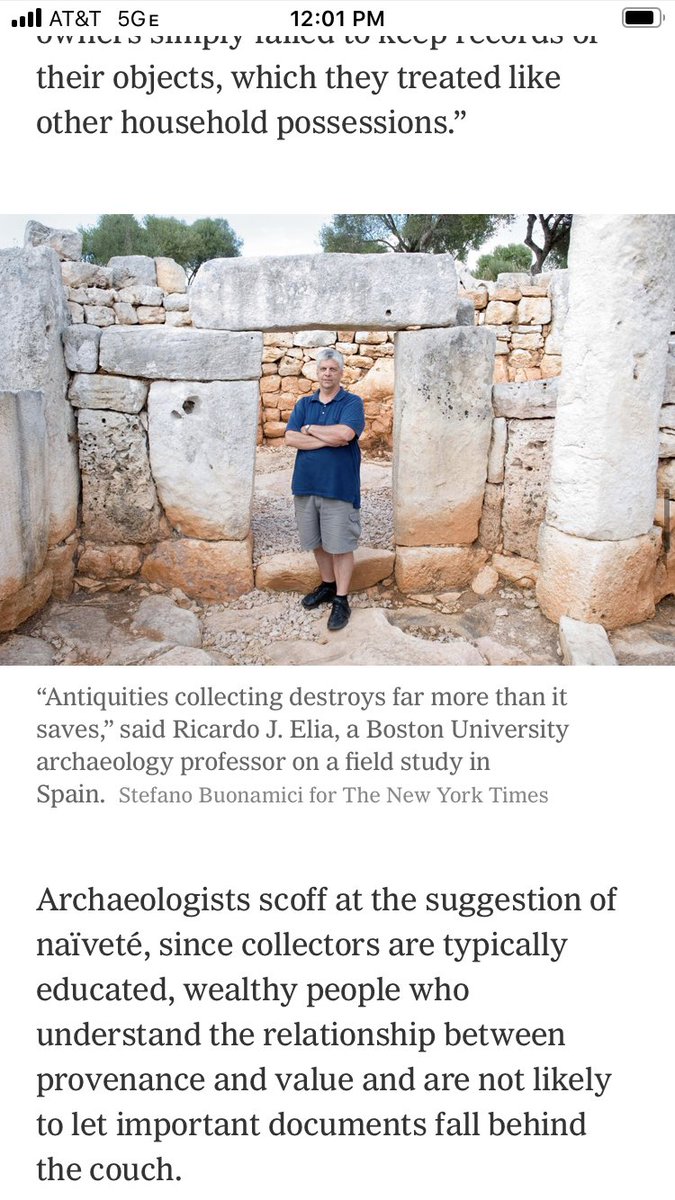 So, yeah, don’t buy antiquities without paperwork! You’re either getting looted objects or fakes, and museums shouldn’t accept either of them. Here are screenshots of the Times article. (Also check out that “ancient” “Chinese” “horse”.)