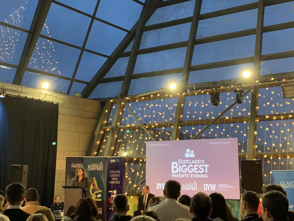 Excellent event @gsc1 tonight. Raising awareness of #jobsofthefuture. Scotland’s Biggest Parent Evening @DYWGlasgow with so many companies engaging with yp & parents #towardsbetterfutures ❤️ the buzz of chitchatting