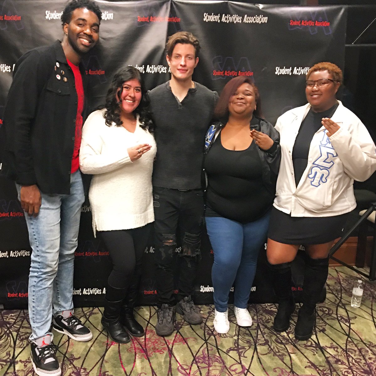 SFA_MSU's tweet photo. Sisters had a great time laughing their axe off with @mattrife and @lafayette247 π Thank you for performing at our school and Axe βEm π#musigmaupsilon #multicultural #diversity #axeem #sfasu #sfa20 #sfa21 #sfa22 #sfa23 #gogreek #greeklife #sfagreeklife #saa #comedy #comedians https://t.co/ZQACKPtPPT