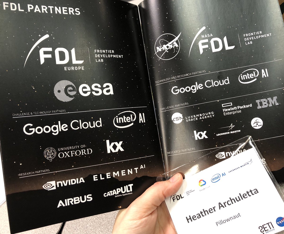 Pillownaut's tweet photo. NASA Ames Research Center is the leader in #AI efforts, and as its 5th year gets rolling, @NASA_FDL has some incredible partners in Silicon Valley and all over the world! #BigThink2020 How many of you have heard of NASA FDL... show of hands?? https://t.co/8L8a2n4OzK