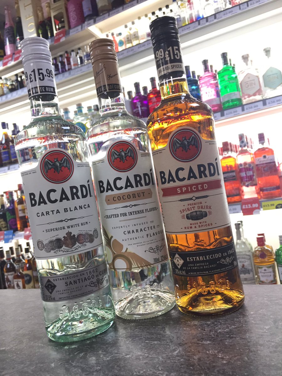bbstretford's tweet photo. Bacardi 70cl AND COCONUT 🥥 now only £14.49 &amp; Bacardi Spiced 70cl now only £14.99!!
#bacardi #rum #spicedrum #coconutrum #nearlytheweekend #bargainbooze #selectconvenience #bargainboozestretford https://t.co/vWkG0OzmHa