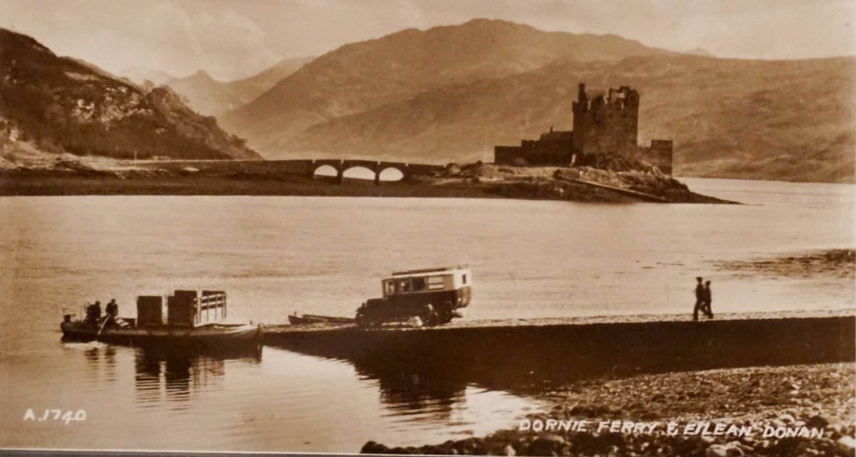 Eilean Donan castle in the Highlands, as seen c.1919 by an unknown photographer. From the MacKinnon collection. 