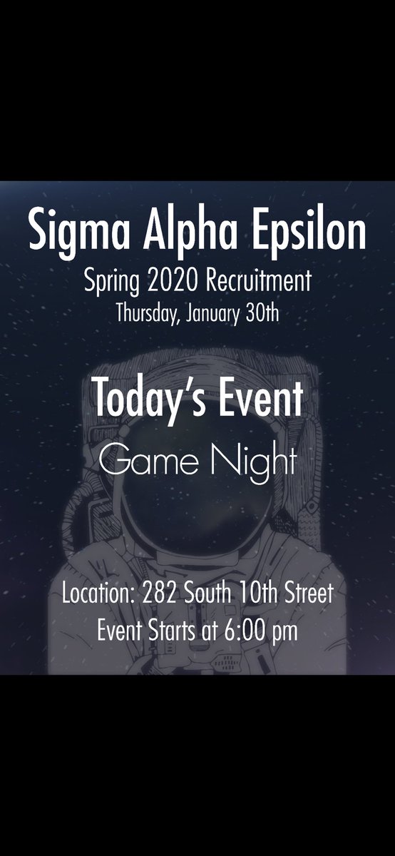 Last event for the week and it’s one everyone can get behind, game night! Whether you’re smashing, quick scoping, or just playing a wholesome board game, it’s gonna be a fun competitive night. Event starts at 6pm! 🕹