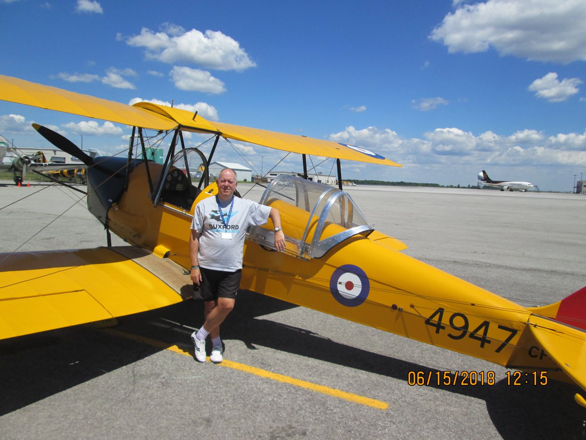 ShutterbugWGC's tweet photo. Yours truly about to have a flight in the Tiger Moth at the Canadian Warplane Heritage Museum in Hamilton, Ontario in 2018 @CWHM @TigerMoth_RAFBF #AvGeek #canada #hamilton #cwhm #tigermoth https://t.co/zjvVcNBypd