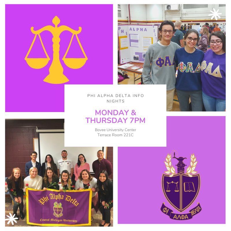 cmichpad's tweet photo. Interested in law school? Come out to our info night tonight at 7pm in UC Terrace Room 221C!! https://t.co/0ZpsaYnTeh