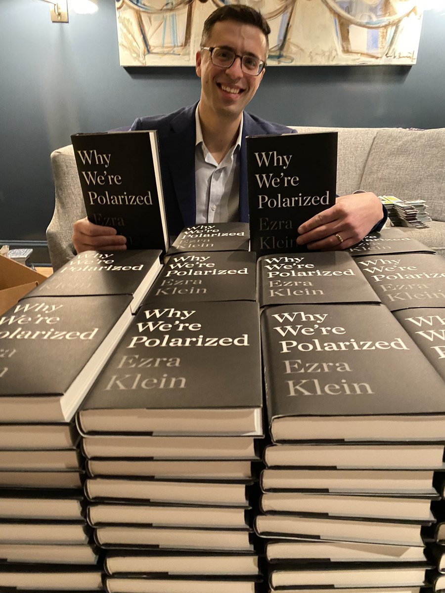 Congratulations to my friend <a href="/ezraklein/">Ezra Klein</a> on his new book, Why We're Polarized. It’s a compelling and important read. Buy it now while supplies last! amazon.com/dp/147670032X/….