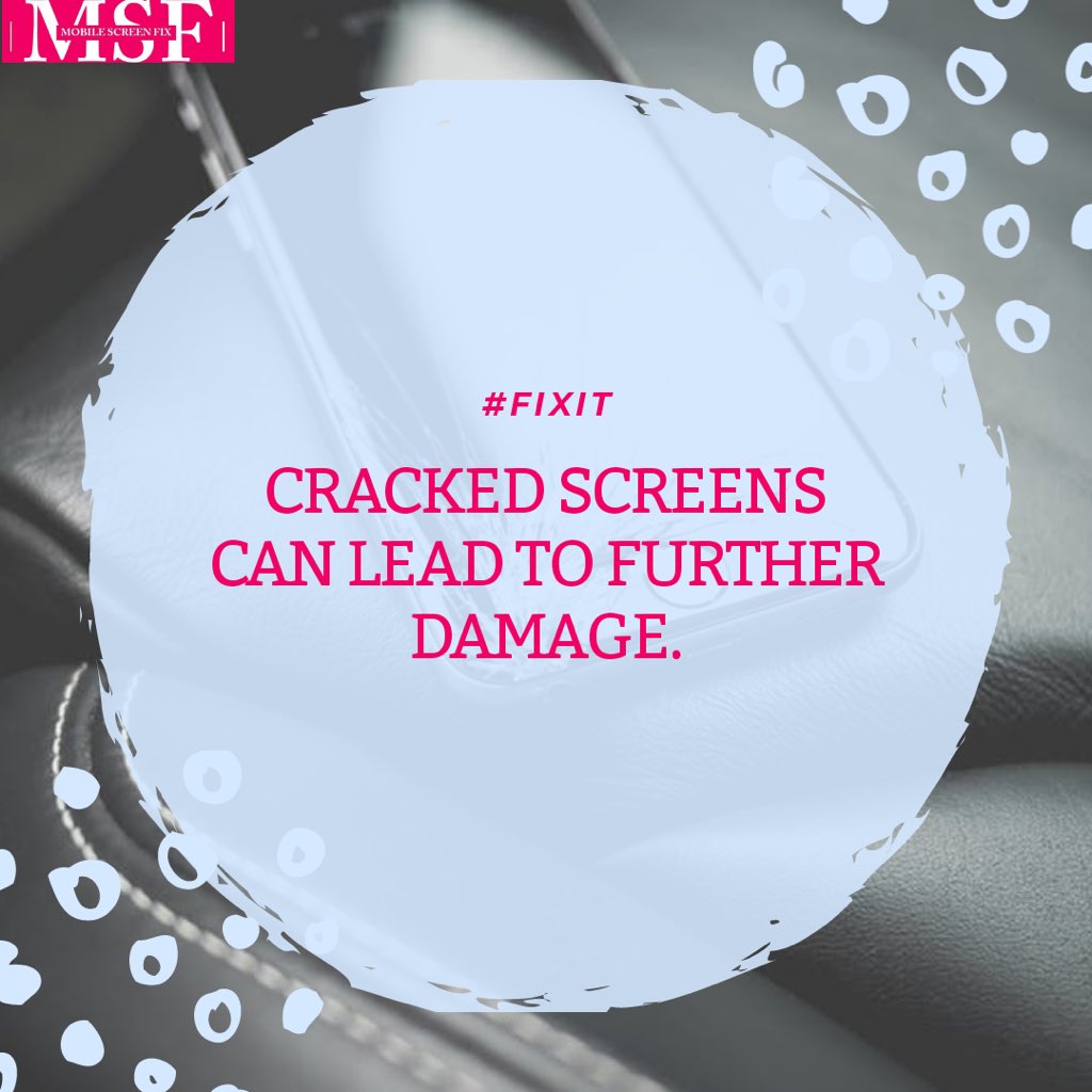 MobileScreenFix's tweet image. A cracked screen can lead to other damages on your phone. Save yourself the stress, just #FixIt

Let’s do a quick fix on your phone.

Contact us today. 🚀

#MobileScreenFix #MSFWay #PhoneRepair