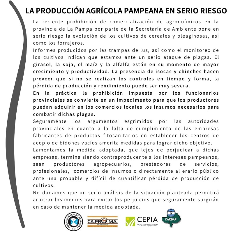 🚨🚨🚨#LaProduccionPampeanaEnRiesgo