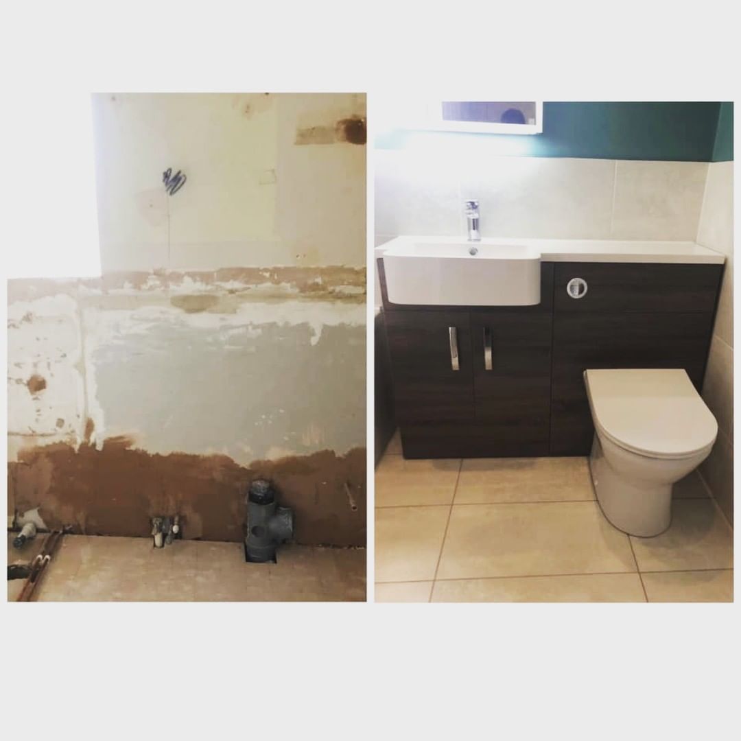 HughesLimited's tweet photo. Before &amp; after pics of our work 🛁🚿🚽
Give us a call 01788 313871 for a quote for a new bathroom! We also do wet rooms, underfloor heating, boiler servicing &amp; breakdowns.. #hughesplumbingandheating #plumbing #beforeandafter #noobligationquote #warwickshire #westmidlands https://t.co/9CwbydWQ4u