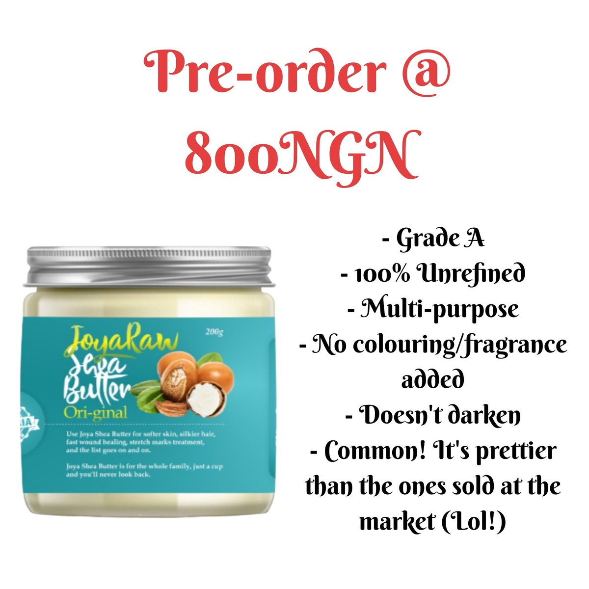 beauty_by_joya's tweet photo. What do you use Shea butter for ? #ThursdayThoughts #sheabutter #peruzzi #Organicskincare #rawsheabutter #unrefinedsheabutter https://t.co/aCT8tRXtV0