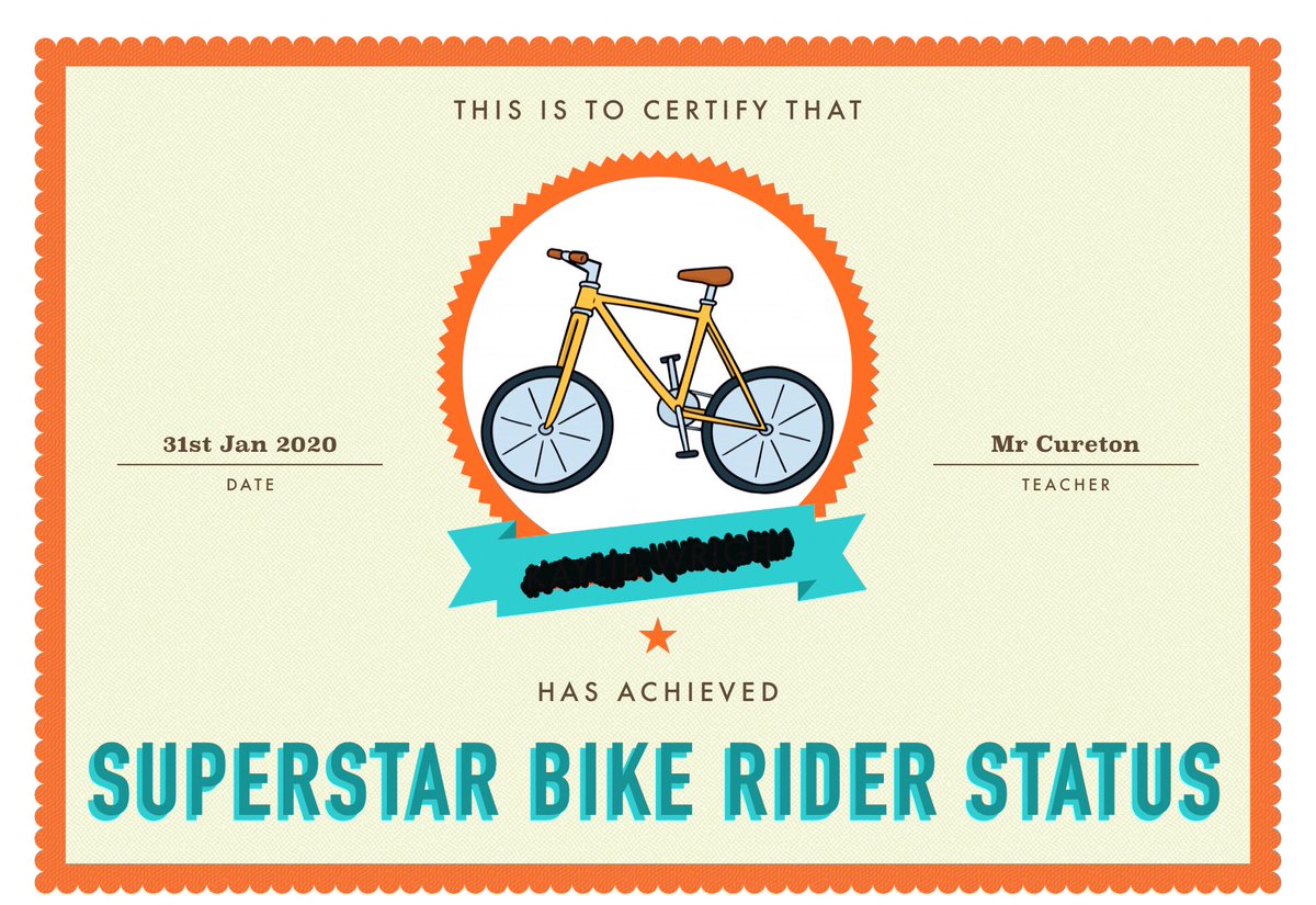 CroutsInClass's tweet image. A lad came straight in yesterday and very proudly (usually very nervous) told me he’s learnt to ride a bike!

I’ve used Pages to put together a certificate for him. It’s important to me to celebrate everything and all life skills 😊

#teach #edu #teachfirstne #positiveclassroom