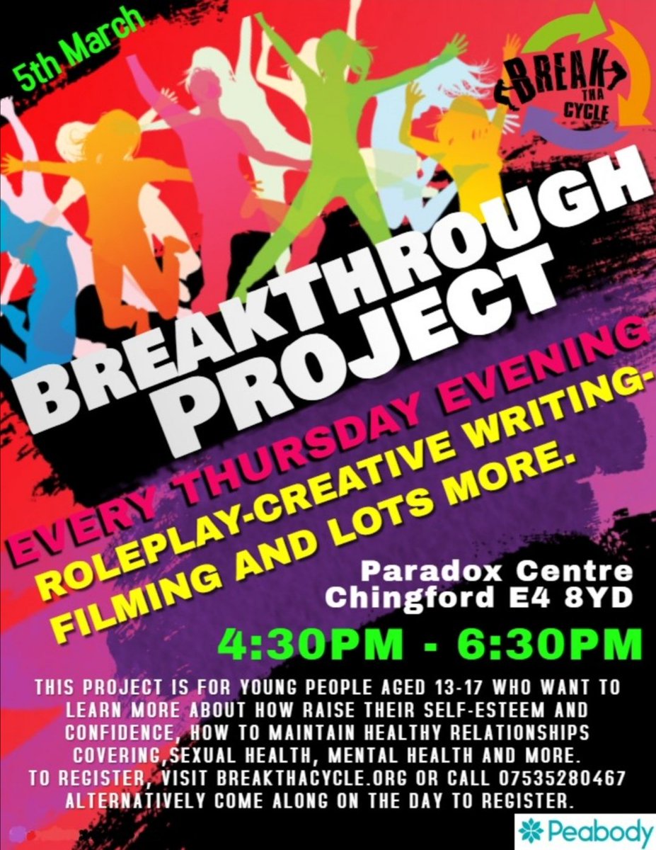 btcycle1's tweet photo. Please spread the word. 1 of 3 of our exciting new projects is due to start on 5th May. If you have any young people aged 13-17 who would benefit from this project please go to our website send a message and we will send you the relevant forms 😊 @PeabodyLDN @London_cf Thank you https://t.co/ATXWHolY4i