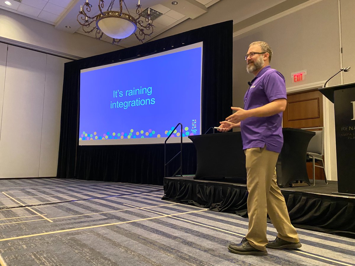 ConnectWiseCRU's tweet photo. Perch's CEO @AharonChernin announces new Marketplace, where security vendors are able to integrate w/ Perch &amp; promote their SOC, custom dashboards &amp; other services directly to Perch partners &amp; user base. Stay tuned for more. Get the deets on integrations: https://t.co/7bSu1UYd4D https://t.co/UUBMOTlDpu