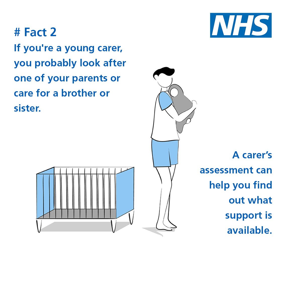 NHSuk's tweet photo. Today is #YoungCarersAwarenessDay
Read some of the facts about being a young carer below, and find out more on young carers rights here: https://t.co/fOckbZSWRC https://t.co/e0ZQ5R5Rg3