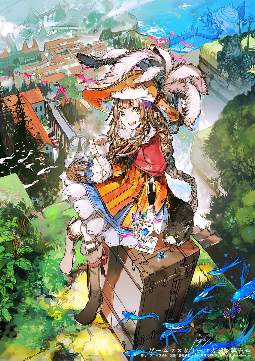 「うちの看板娘というか空想旅行記本の主人公、旅人さんで、
#画力ビフォーアフター
」|輝竜司 | Tsukasa Kiryuのイラスト