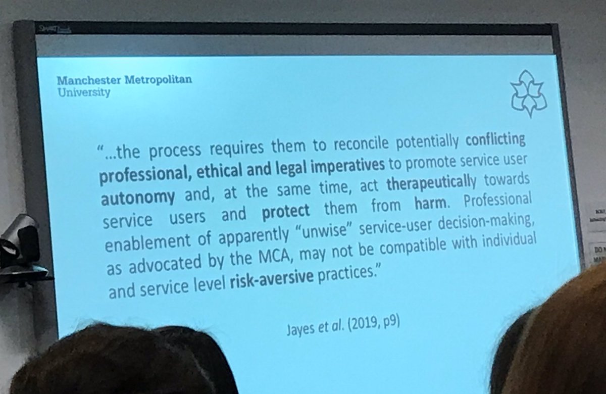 jobradburn_salt's tweet photo. @MCAsupporttool reminding us why mental capacity assessments are so important and what the challenges are #MCCEN https://t.co/RaFFPbwPVM