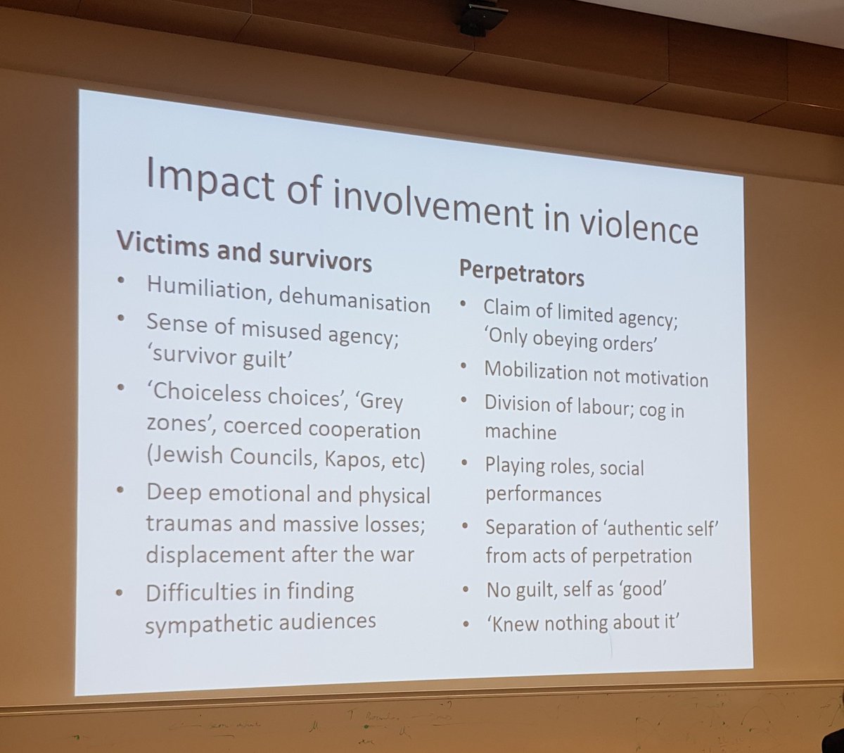 WolfsonHistory's tweet image. What is the impact of the Holocaust on victims/survivors and perpetrators? What is the impact on the second generation? 

Mary Fulbrook discusses the differences at the #WolfsonHistoryPrize #LunchHourLecture. @UCLEvents @UCLLHL #HolocaustRemembranceDay