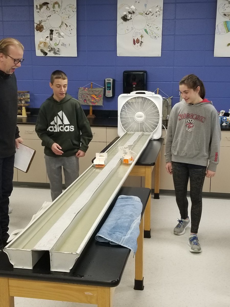 After a week of researching, designing, crafting and practice runs...Boat racing has begun.