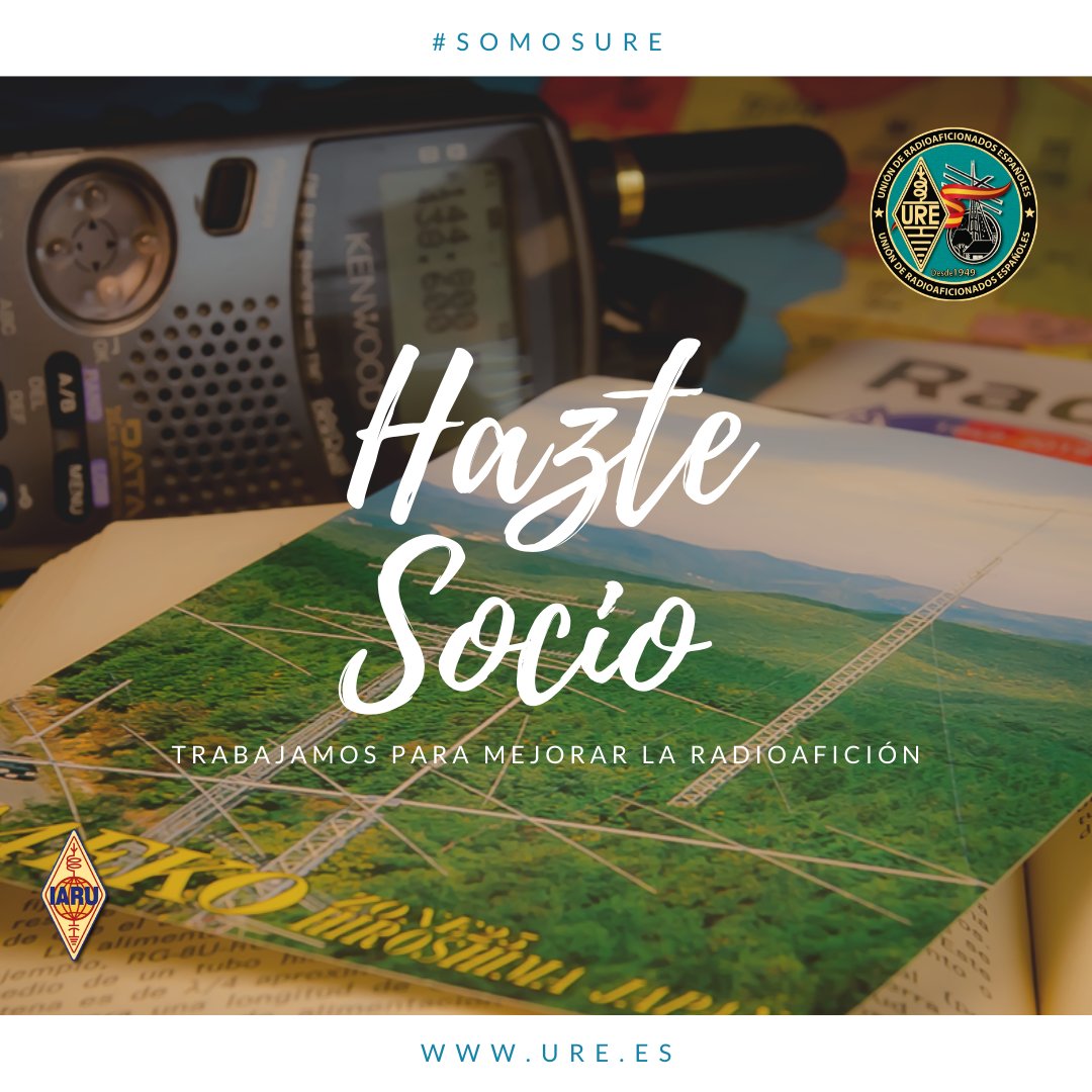 ure_es's tweet photo. Si eres #radioaficionado #swl o te gusta la #cb27, te invitamos a hacerte socio. Con tu aportación ayudas a defender nuestras frecuencias, tanto en nuestro país como fuera. Somos la mayor asociación nacional, declarada de utilidad pública. 💪 #SomosURE https://t.co/bHnitd5w1w