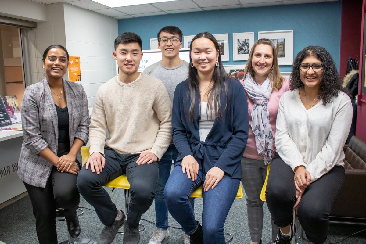 Panellists with Tanya Kett, career development advisor at the student success centre