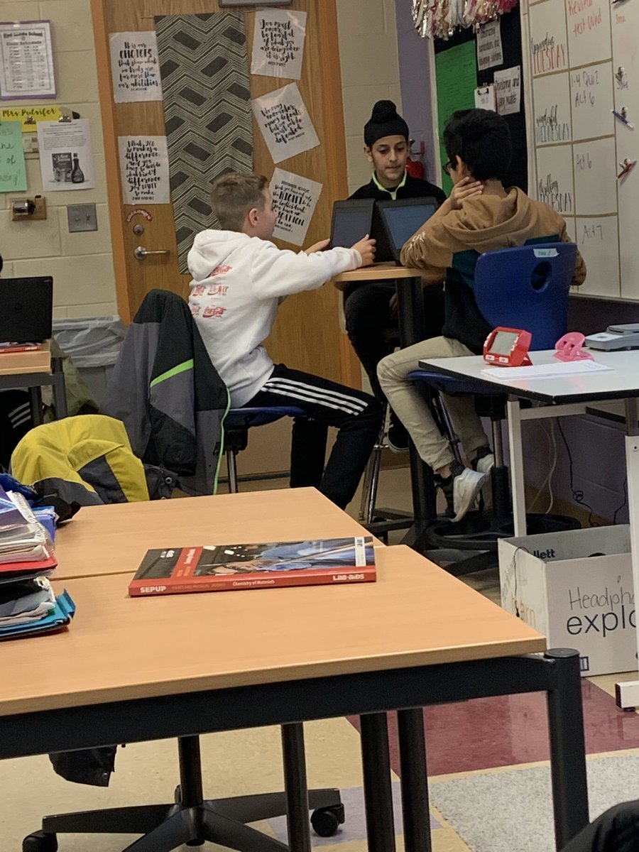 Mrs_Pulsifer's tweet image. Ss are loving the new flex seating options! Tons of space to record their @Flipgrid videos that teach about molecular structures! @LabAids @SEPUP_UCB #novipride #middleschool #7science #schoologyAMB