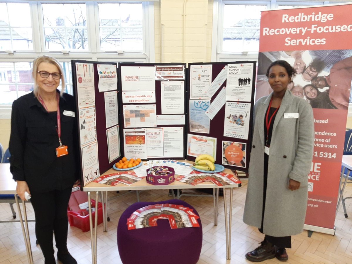ImagineIndep01's tweet photo. Come on over and say hello to our fantastic Redbridge recovery-focused team at the Health and Wellbeing Fair at Redbridge Institute, Gants Hill! #positivity #healthandwellbeing #redbridge #recovery #imagineindependence https://t.co/tWwJZrKu11