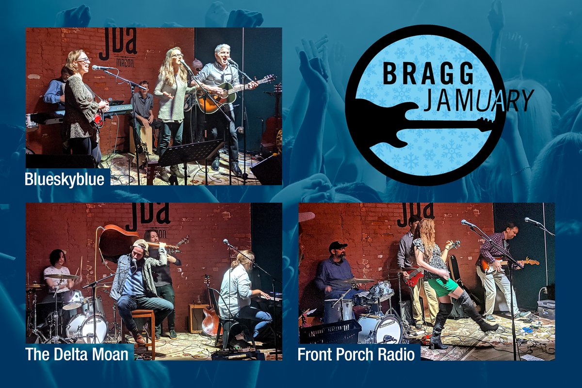 CapricornMacon's tweet photo. You have a chance to vote for the band you want to see play the main stage at @BraggJam on July 25. @blueskyblue, The Delta Moan and Front Porch Radio will compete in the final round of Bragg Jamuary at 7 TONIGHT at JBA. Make your voice heard! #BraggJam #BraggJamuary #Macon https://t.co/m92isdjvsd