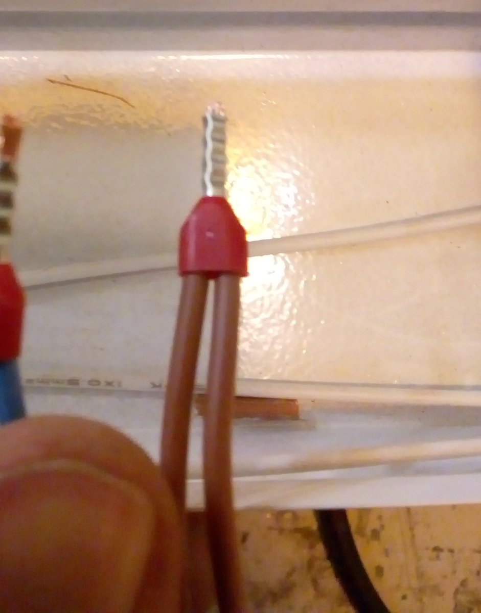 RWheatcroftElec's tweet photo. For those of you whom like little #ferrule action. You can get twin ferrules &amp; non insulated ferrules. I particularly like the non insulated for tight terminal space &amp; that factory fresh cable look. It's great that more people are using them. #Electrical #IFixStuffWithWires https://t.co/d0961XMb45