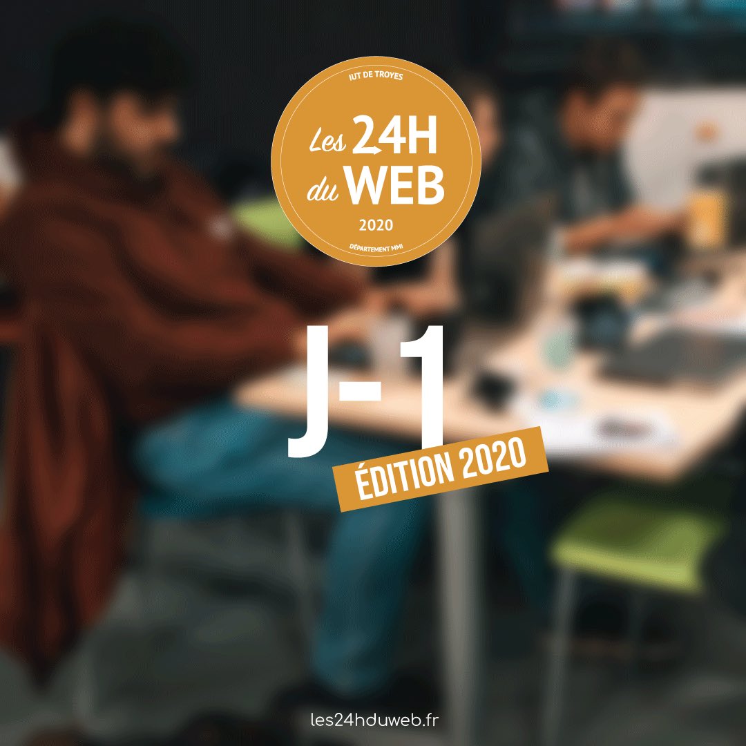 Le grand jour c’est demain 🥳 J-1 avant les 24 heures du web édition 2020 🤩 Nous sommes en plein préparatifs de dernière minute pour vous accueillir 🤯 À très vite 😉