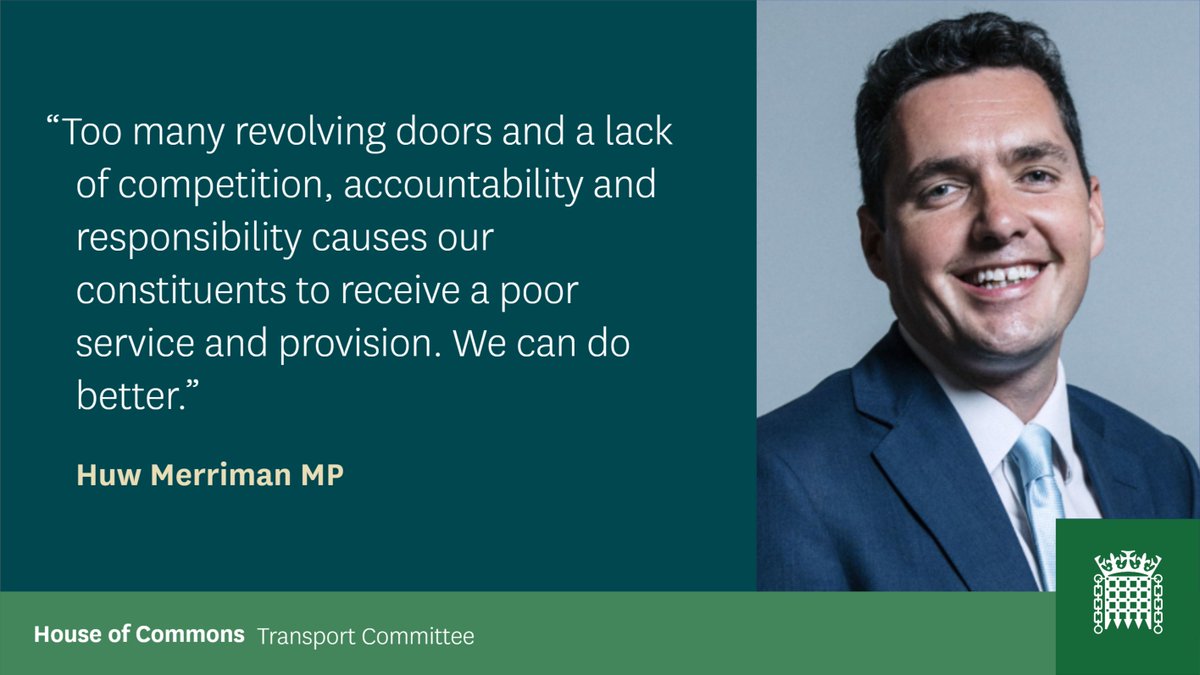 Too many revolving doors and a lack of competition, accountability and responsibility causes our constituents to receive a poor service and provision. We can do better. Huw Merriman MP. 