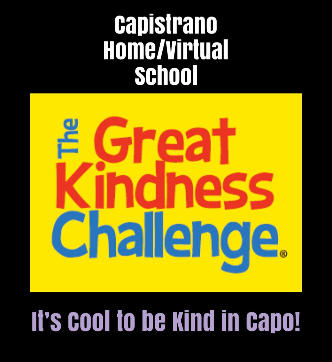scvams's tweet photo. It’s cool to be kind in Capo as we celebrate The Great Kindness Challenge! #kindnesschallenge #capovirtual #catchthewave #kindness #growthmindset #virtuallearning https://t.co/5wXVGX5TvR