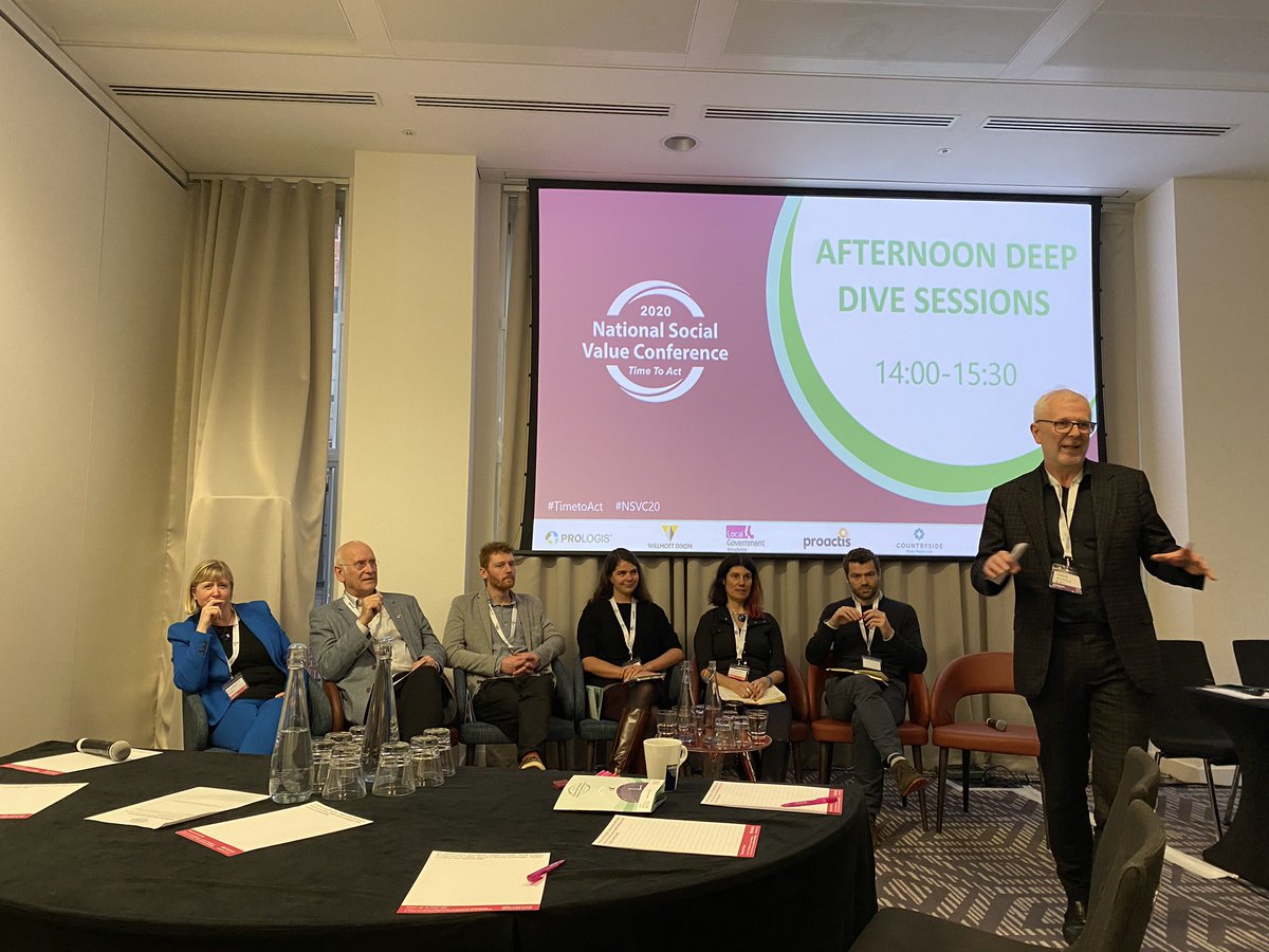 InstituteforSV's tweet photo. ‘Wellbeing, Inequality and the Law!’ Panel session with Jeremy Nicholls (@SocialValueInt), Chris Turner (@BCorpUK), Lucy Findlay (@SE_Mark), Sarah Dobson (@esela_eu), Alex Maitland (@oxfamcampaigns), Tom Levitt (author + former MP) and Jennifer Wallace (@CarnegieUni) #NSVC20 https://t.co/7QmD8pb2EW