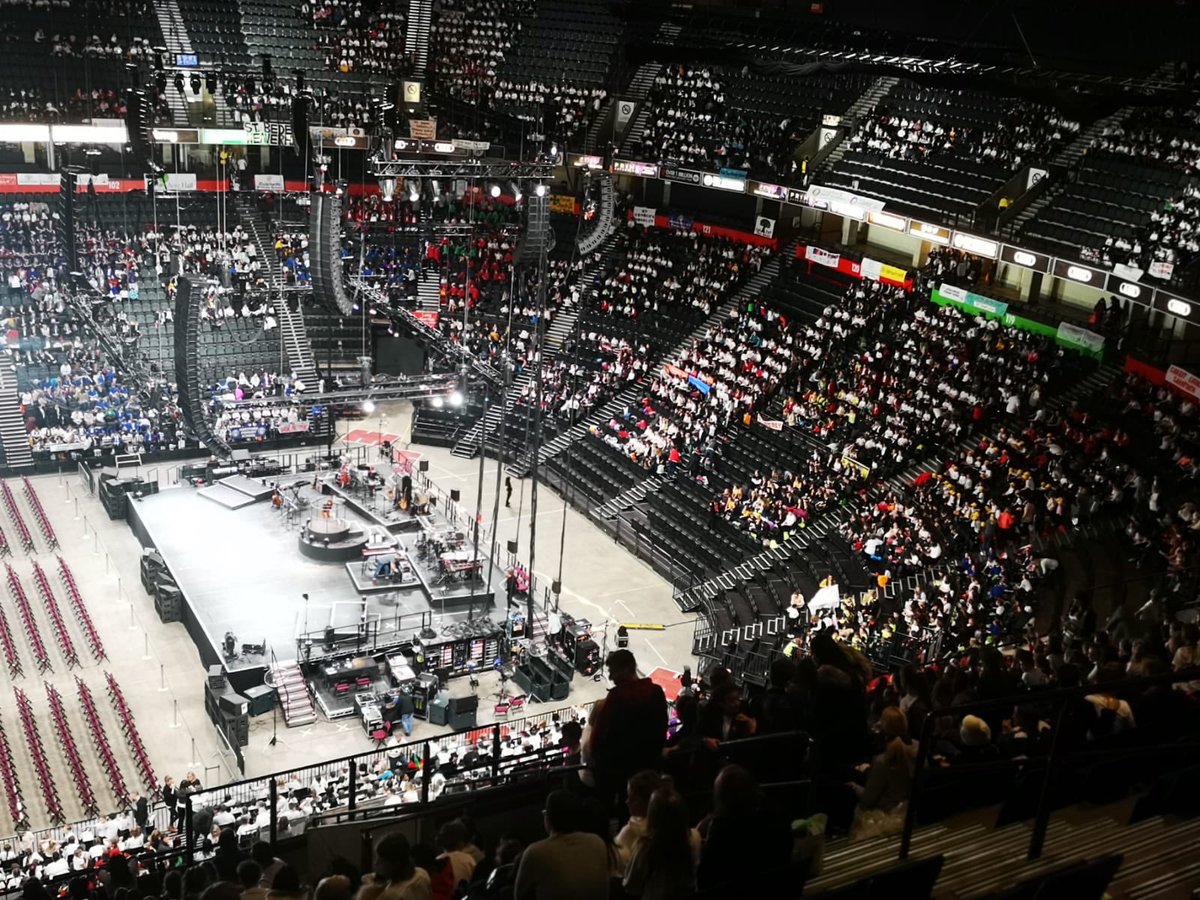 Getting ready to rock! Parents, we are at the VERY top to the right of the stage. <a href="/YVconcerts/">Young Voices</a>