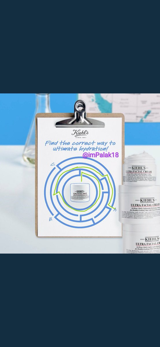 itspalak18's tweet photo. @KiehlsIndia 👉 Path " A "
#KiehlsLovers
#Kiehls #UltraTested #UltraFacialCream
@KiehlsIndia
Join
@Jyoti14300
@Nehathegreat1
@Smiley_Bharati https://t.co/9Gv4FlyCwq