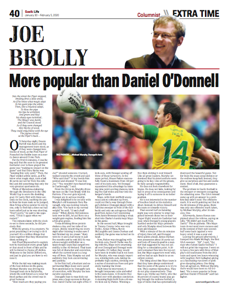 Gaelic_Life's tweet photo. #InTheGL Joe Brolly swoons over David Clifford and the mighty mighty Michael Murphy - Another #MustReadGL piece by @JoeBrolly1993 Buy the paper now - https://t.co/Sv13qvGgb7 https://t.co/K7QSVMaWZr