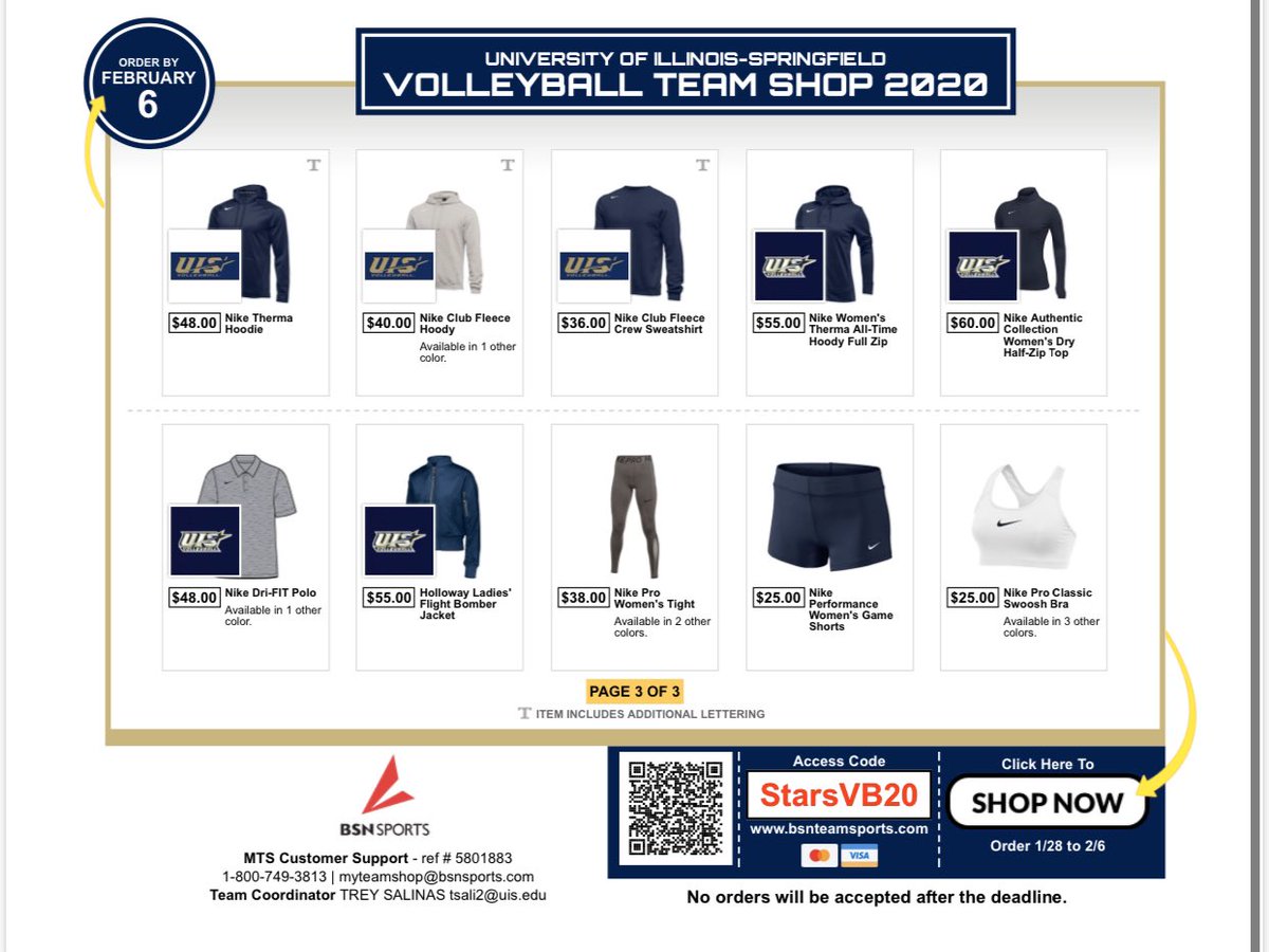 UISVolleyball's tweet photo. OUR TEAM SHOP IS NOW LIVE ๐คฉ๐คฉ get your UIS Volleyball gear here by clicking the link below! All orders are due by February 6th!
https://t.co/NjUALTVUnh
#WeAreStars #ProtectThePrairie #13Strong #RespectTheNet #RelentlessPursuit https://t.co/2szZgBFB5V