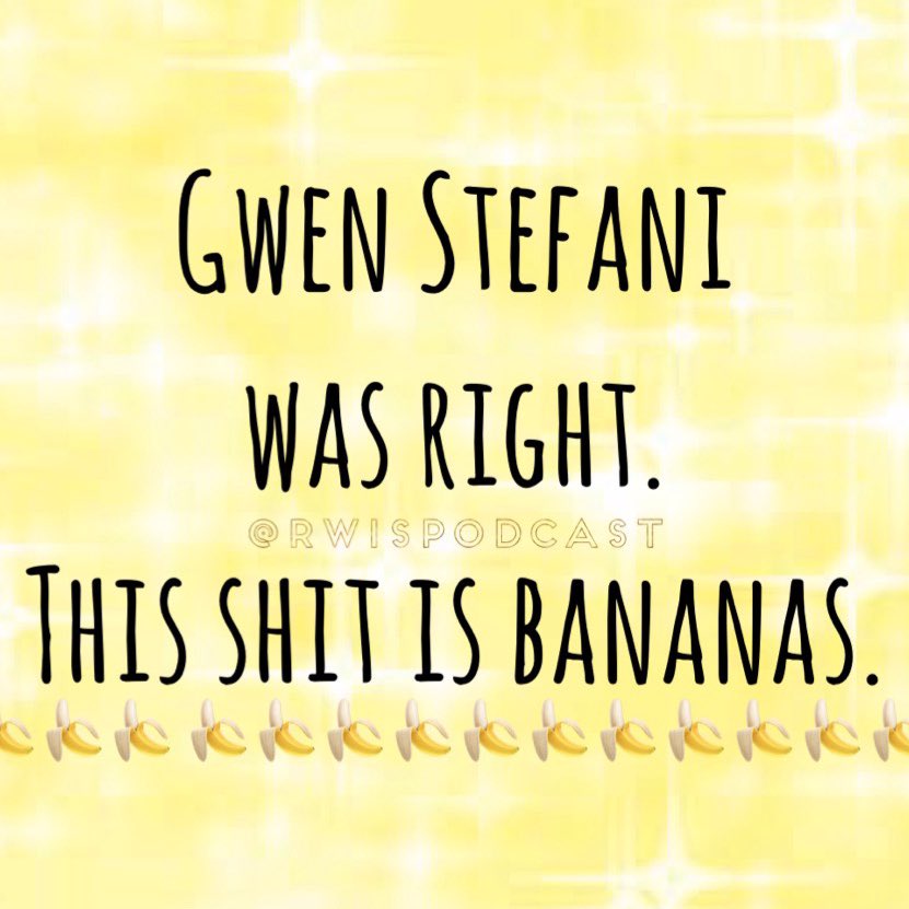 RWISpodcast's tweet photo. B-A-N-A-N-A-S🍌 #GwenStefani #aintno  #hollabackgirl 
Check out episode 189, “Not Tryin to Be Romantic” #linkinthebio
▪️▪️▪️
#reasonswhyimsingle #RWISpodcast #podcast #detroit #podcastdetroit #detroitpodcast #comedypodcast #datingpodcast #imsingle #whyimsingle #checkusout https://t.co/VD7oR9hjbg