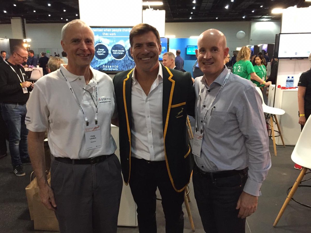 CraigLevieux's tweet photo. With Schalk Brits on the Adoption and Change Management stand at #MSIgniteTheTour. ACM rocks https://t.co/LQZZUPiq8c