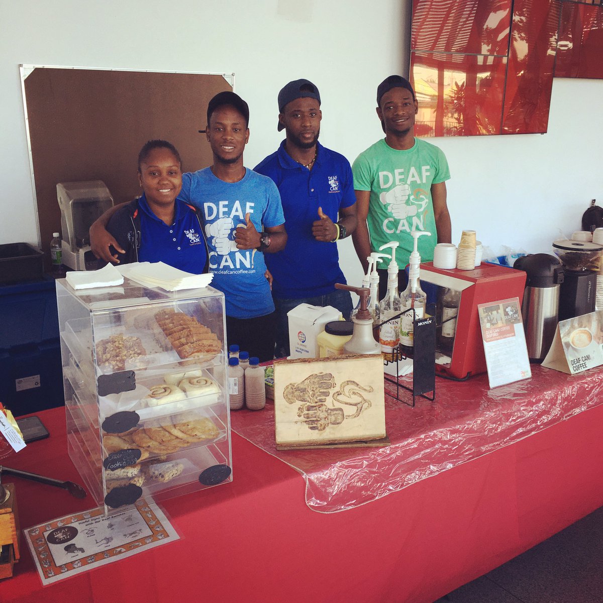 DeafCanCoffee's tweet photo. Serving up #specialtycoffee today at @DIGICELJamaica #DeafCan #SocEnt #letsbuildja https://t.co/17ircN6Etu