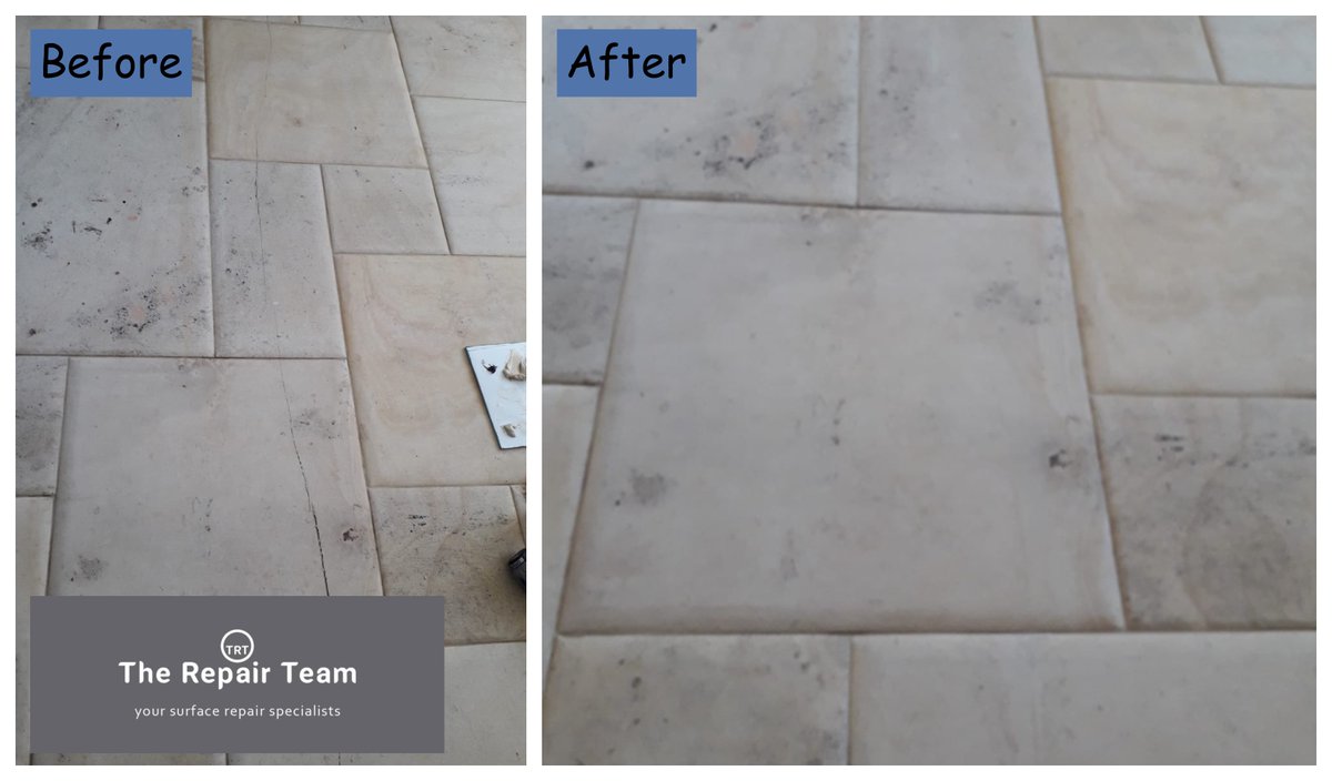 TheRepairTeam1's tweet photo. Look at these repairs to a chipped natural stone sink &amp; to damaged stone tile flooring. We are v. happy to have been able to rejuvenate these surfaces &amp; make them as good as new!✨https://t.co/4ZaoiABlGm. #ourwork #therepairteam #repairnotreplace #sustainibility #tilefloorrepair https://t.co/xJzU2oq8Os