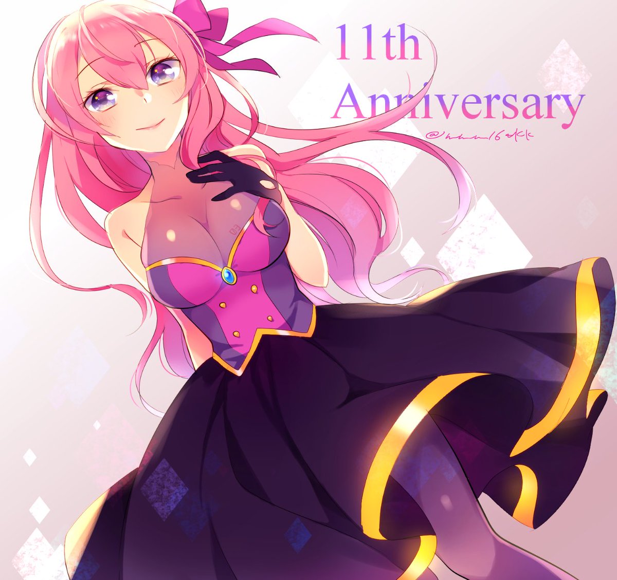 巡音ルカ 「ギリギリ間に合った!11周年おめでとう～! #巡音ルカ誕生祭2020 #巡音ルカ」|河原チサトのイラスト