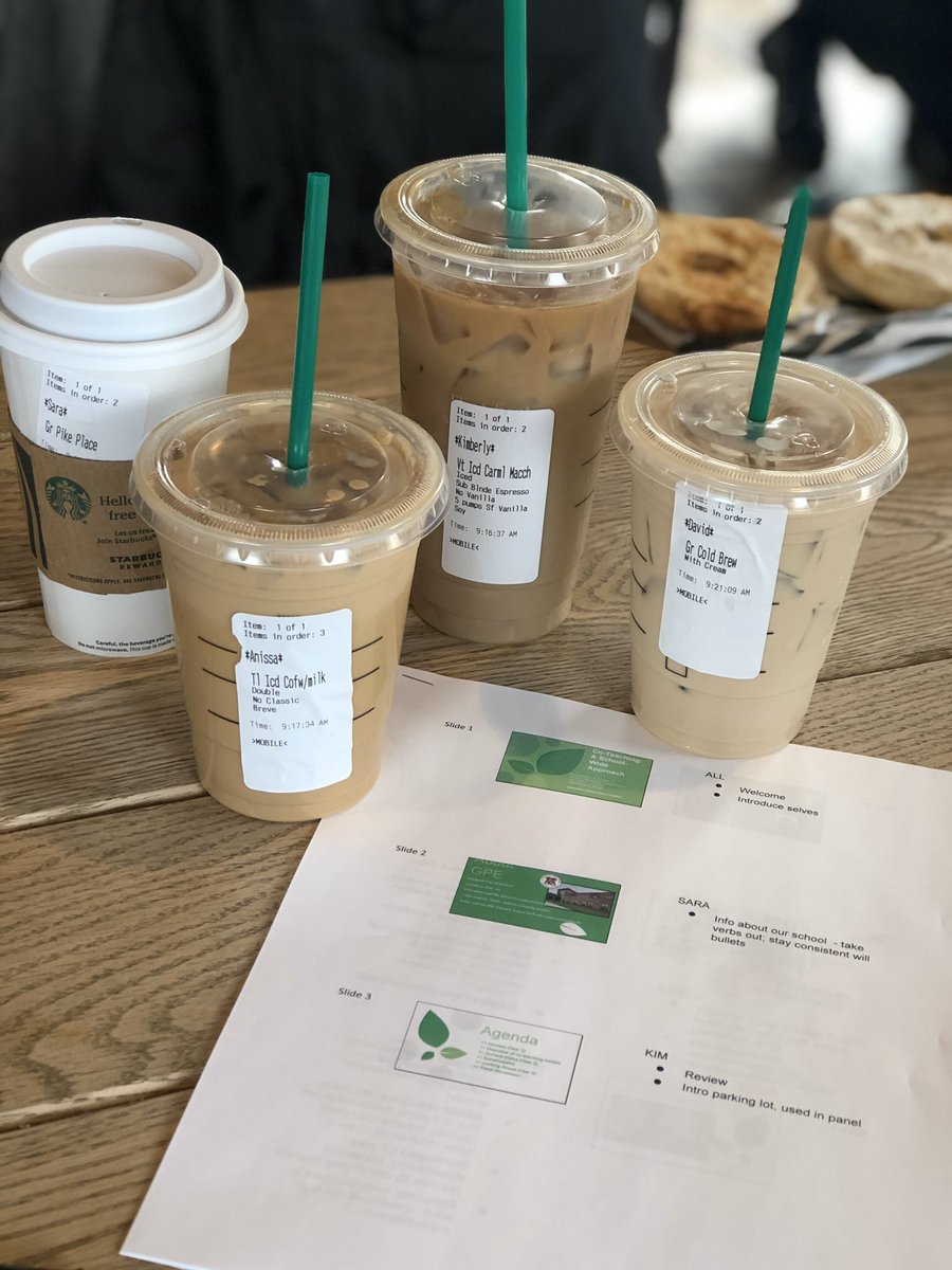Fueling up before we present at #VESA2020. Visit us to learn how to implement co-teaching schoolwide in room Holly V at 2:00 PM. Stay for some honest conversations and reflections at our panel discussion immediately following our presentation! <a href="/GoshenPostES/">Goshen Post ES</a>