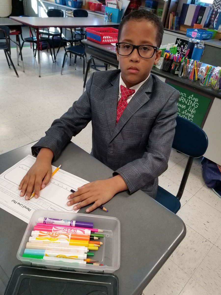 kmy76's tweet photo. Dress like a teacher day and this boy went right to the top. Watch out Dr. Malone you have competition.  💪
@FRPSsupt @frps_Greene https://t.co/hM5LmijyTJ